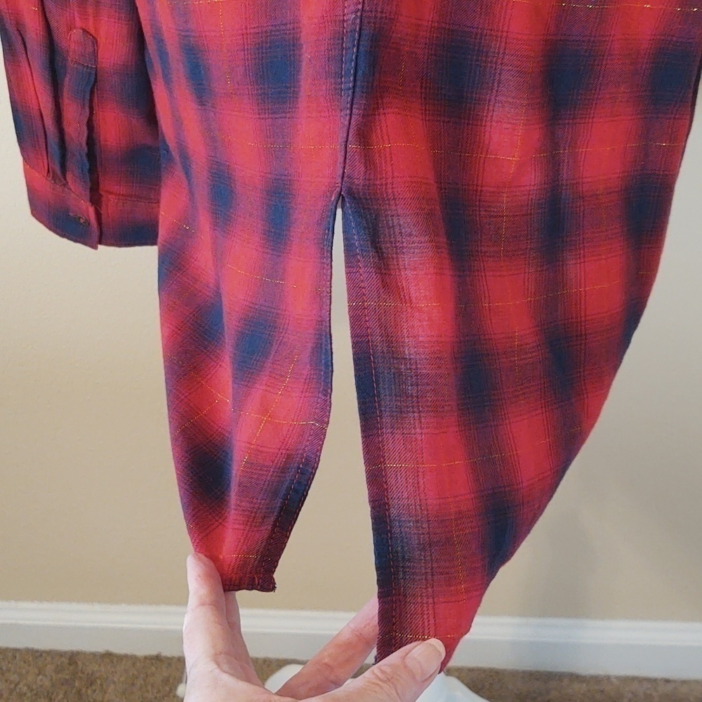 Tommy Hilfiger Women's Long Sleeve Button Up Plaid Shirt - Picture 5 of 14